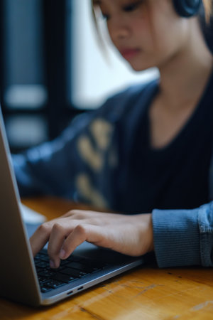 E-learning ,online ,education and internet social distancing protect from COVID-19 viruses concept....
