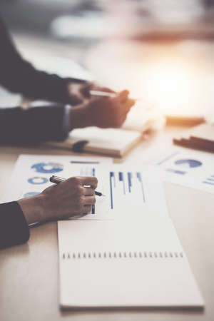 Business team discuss at meeting room. Financial accountant , consultation, planner , meeting , introduction concept.の写真素材