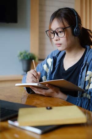 E-learning ,online ,education and internet social distancing protect from COVID-19 viruses concept....