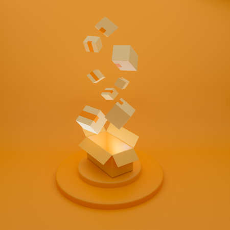 3D Shopping Online and Start up SME E-Commerce concept. Payment of utility, bank shopping online. 3D Render Illustrations.の写真素材