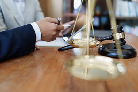 Lawyer team working together in office workplace for consultant. lawyer conceptの写真素材