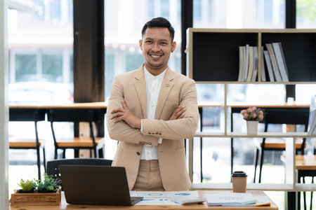 Lawyer business man working in office workplace for consultant lawyer conceptの写真素材