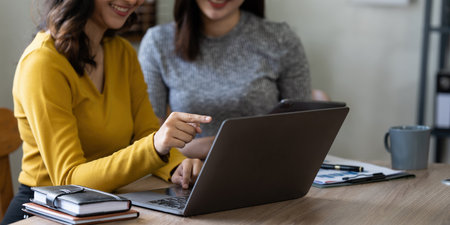 Business team at casual meeting room discussing and brainstorm idea about marketing. Business consult conceptの写真素材