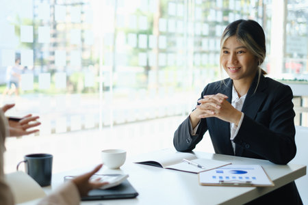 Fund managers team consultation and discuss about analysis Investment stock market. Business Financial concept.の写真素材