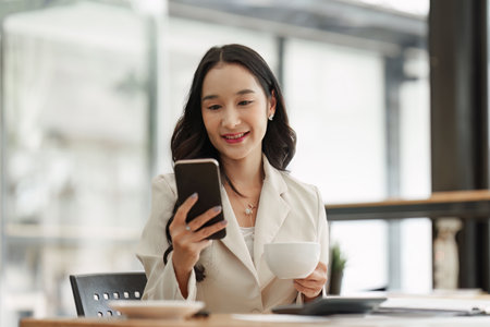 Business person process and workflow automation with flowchart. Business Analytics Workflow Process Project and Research Conceptの写真素材
