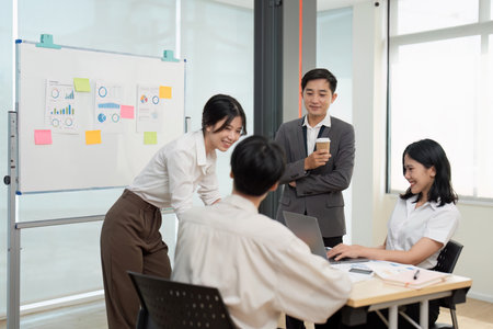 Professional Business people and Leadership and Teamwork and marketing strategy planning in the corporateの写真素材
