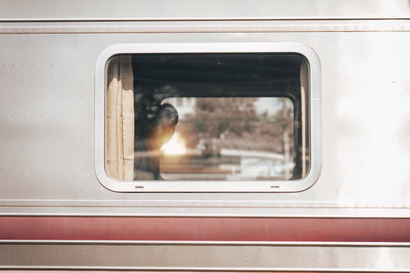 Asian Tourist person backpacker to travel at train station. Tourism and travel in the summerの写真素材