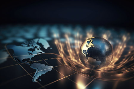 Worldwide investment, trade and exchange concept. Generative AIの素材