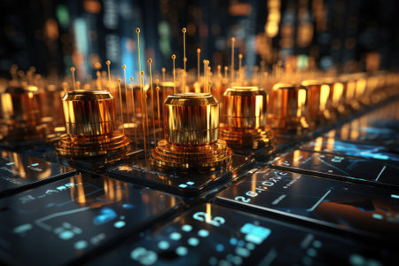 Worldwide investment, trade and exchange concept. Generative AIの素材