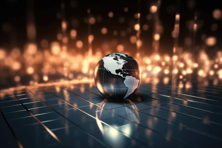 Worldwide investment, trade and exchange concept. Generative AIの素材