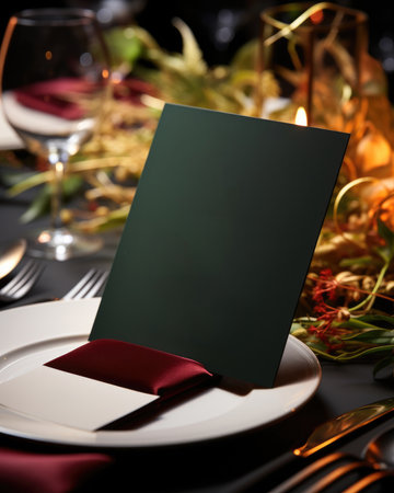 Luxury Dinner invitation card template. Greeting card. Generative AIの素材