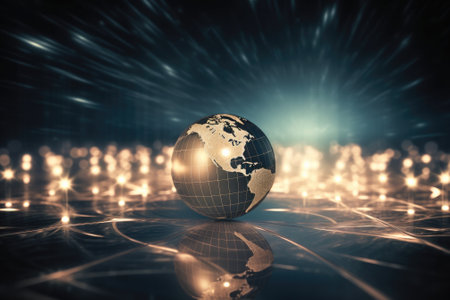 Worldwide investment, trade and exchange concept. Generative AIの素材