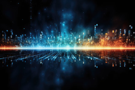 Cloud computing transfer big data on internet. futuristic digital technology .Generative AIの素材