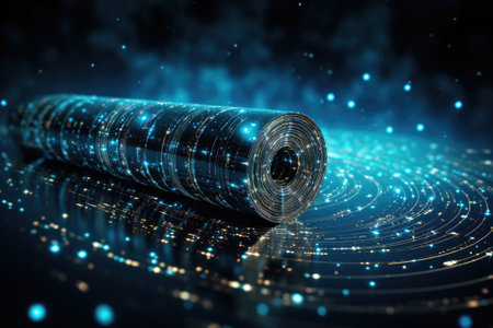 Orbit of Universe colourful abstract background. Generative AIの素材