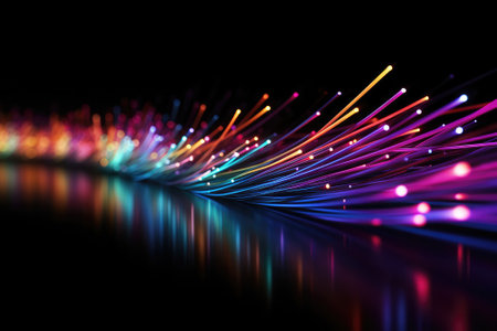 Abstract futuristic technology background. light line design Generative AIの素材