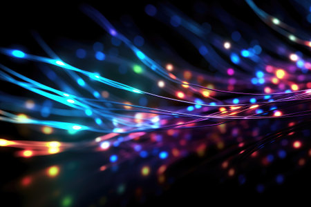 Abstract futuristic technology background. light line design Generative AIの素材