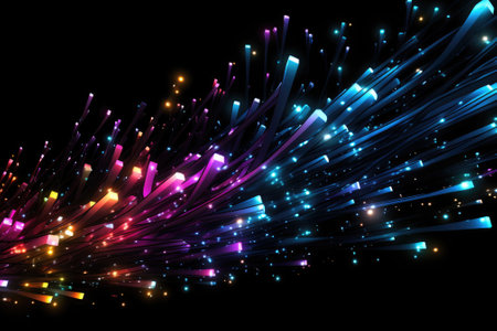 Abstract futuristic technology background. light line design Generative AIの素材