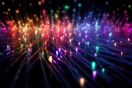 Abstract futuristic technology background. light line design Generative AIの素材