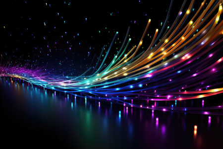 Abstract futuristic technology background. light line design Generative AIの素材