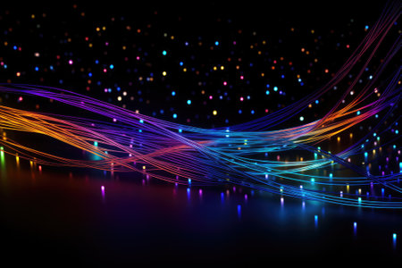 Abstract futuristic technology background. light line design Generative AIの素材