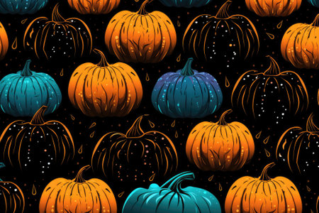 Halloween with scary pumpkin background. Generative AIの素材