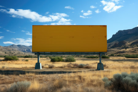 Mockup of a large white clean billboard, advertising poster. Generative AIの素材