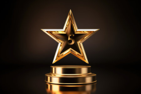 5 star rating. best, review feedback and quality concept. Generative AIの素材