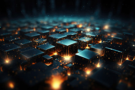 Abstract futuristic technology background. light line design Generative AIの素材