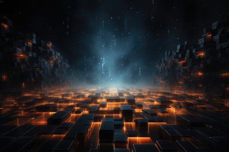 Abstract futuristic technology background. light line design Generative AIの素材