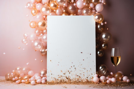 Anniversary colourful poster surprise or celebrate. Generative AIの素材