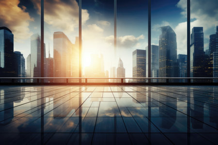 Empty meeting room at workplace. Generative AIの素材