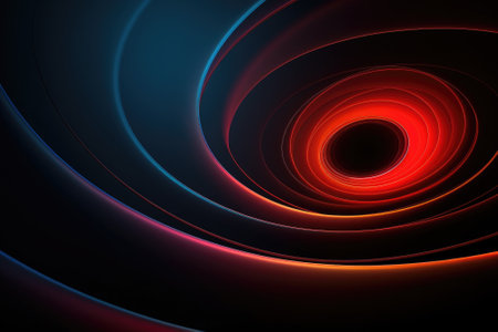 Colorful Circle line abstract background. Generative AIの素材