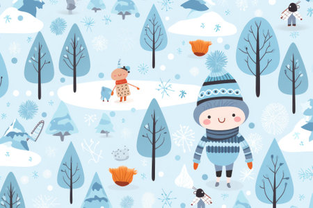 Winter season on background. Generative AIの素材