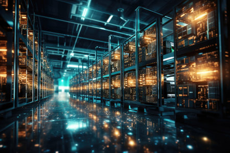 Cloud computing transfer big data on internet. futuristic digital technology .Generative AIの素材