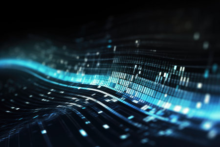 Big Data transfer. futuristic technology background. Generative AIの素材