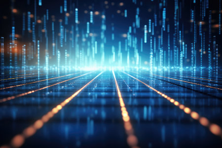 Cyber innovation technology background. Generative AIの素材
