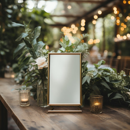 Mock up Luxury picture frame. Generative AIの素材