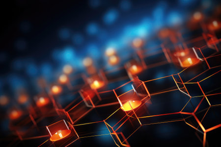 Futuristic technology background, Digital Geometric. Generative AIの素材