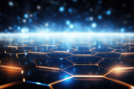 Futuristic technology background, Digital Geometric. Generative AIの素材
