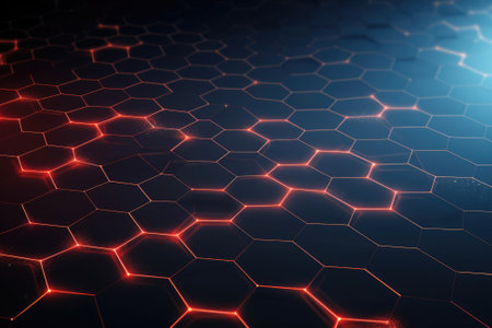 Futuristic technology background, Digital Geometric. Generative AIの素材