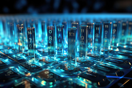 Big data on internet upload and download progress. futuristic digital technology .Generative AIの素材