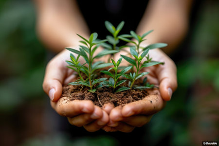 Volunteering. Young people volunteers have activity at outdoors. Generative AIの素材