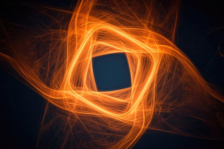 Abstract background circle fire frame. Generative AIの素材