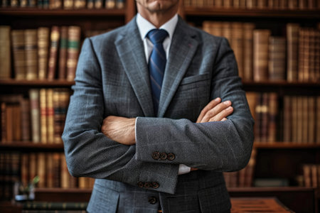 Close up Business Lawyer at office. Generative AIの素材