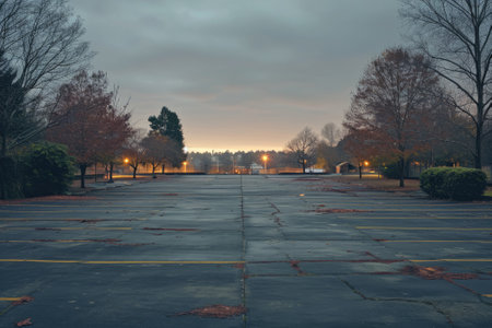 Empty parking lot. Background Generative AIの素材