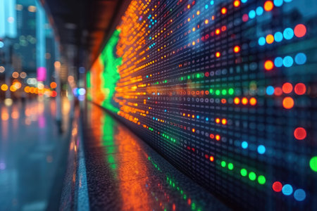 Abstract Colourful Background, Data Transfer on cloud internet concept. Generative AIの素材