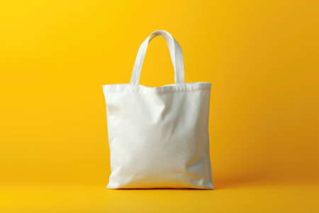 Mockup Canvas tote bag with copy space for branding and advertising. eco and recycle. Generative AIの素材