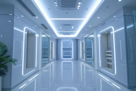 Empty room interior background. Generative AIの素材