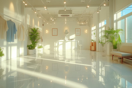 Empty room interior background. Generative AIの素材