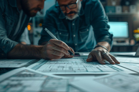 Close up ux developer and ui designer brainstorming. Creative digital development agency. Generative AIの素材